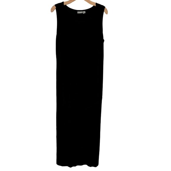 Chico's 2 travelers Women's Black Sleeveless Maxi Dress travel knit Size large - Picture 6 of 11